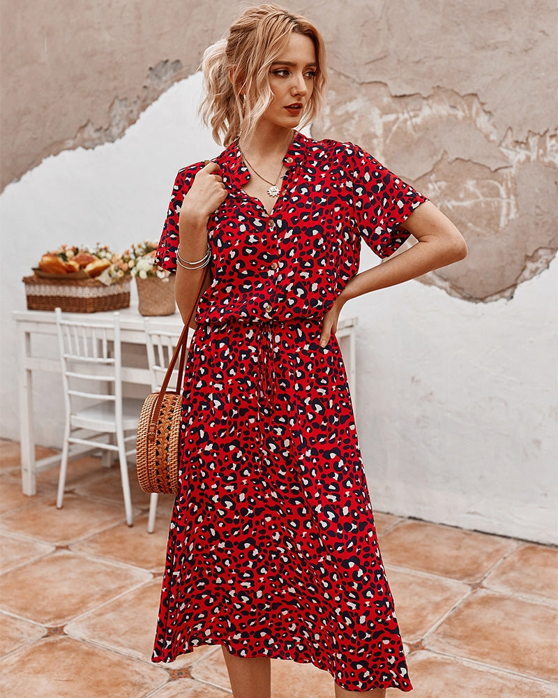 Molly - Stilvolles Kurzarmkleid mit Kragen für Damen