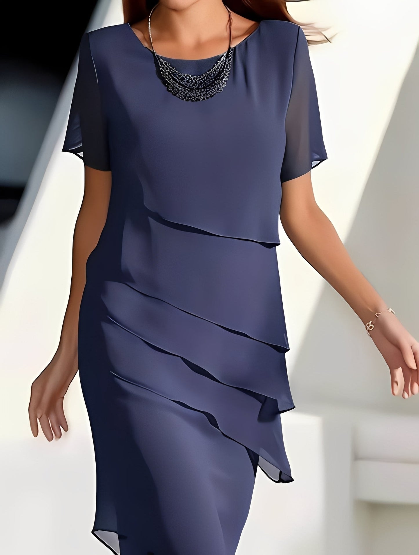 Isabella - Schickes Chiffonkleid für Damen