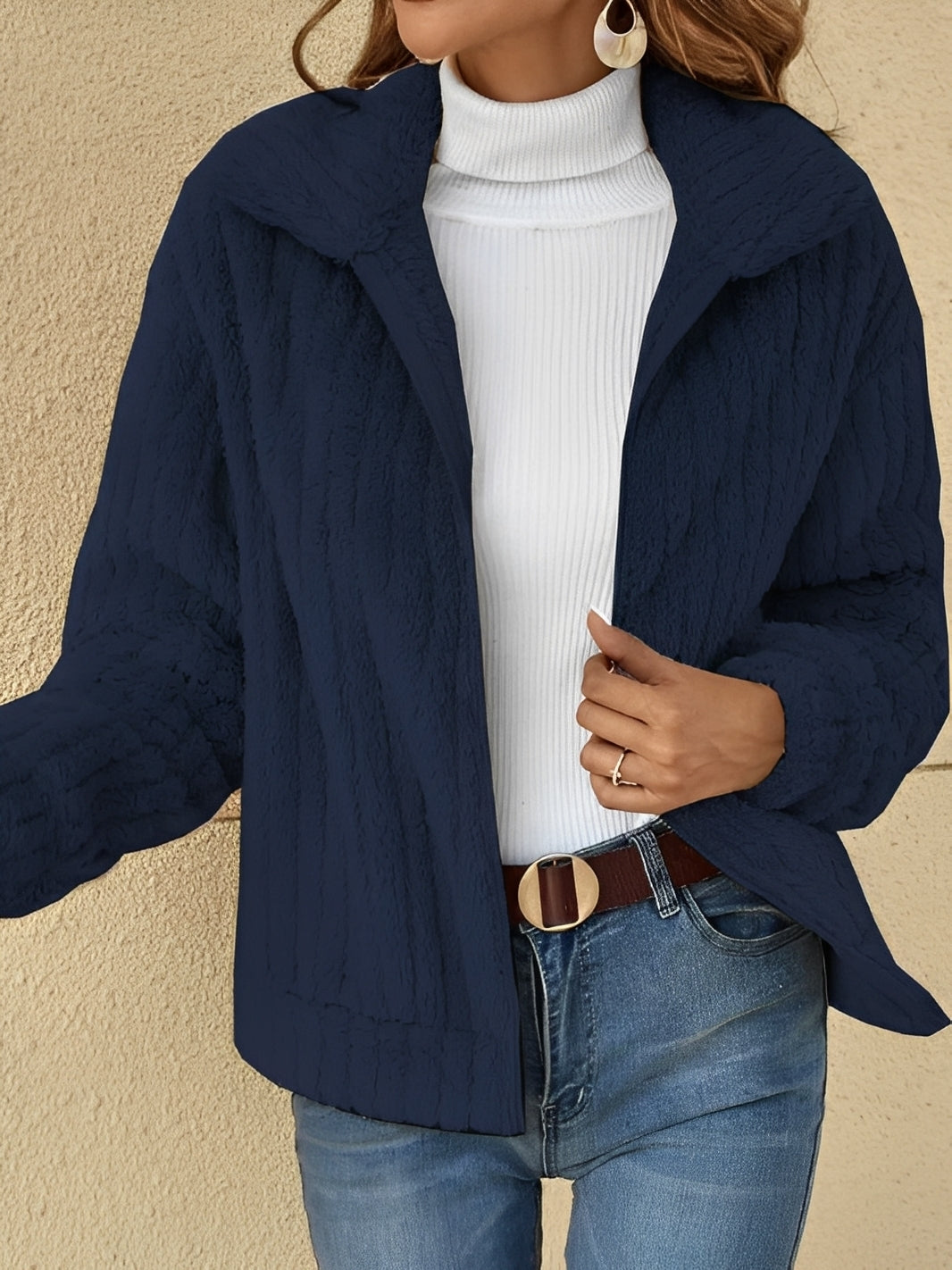 Aysha - Moderne, weit geschnittene Damen-Fleecejacke