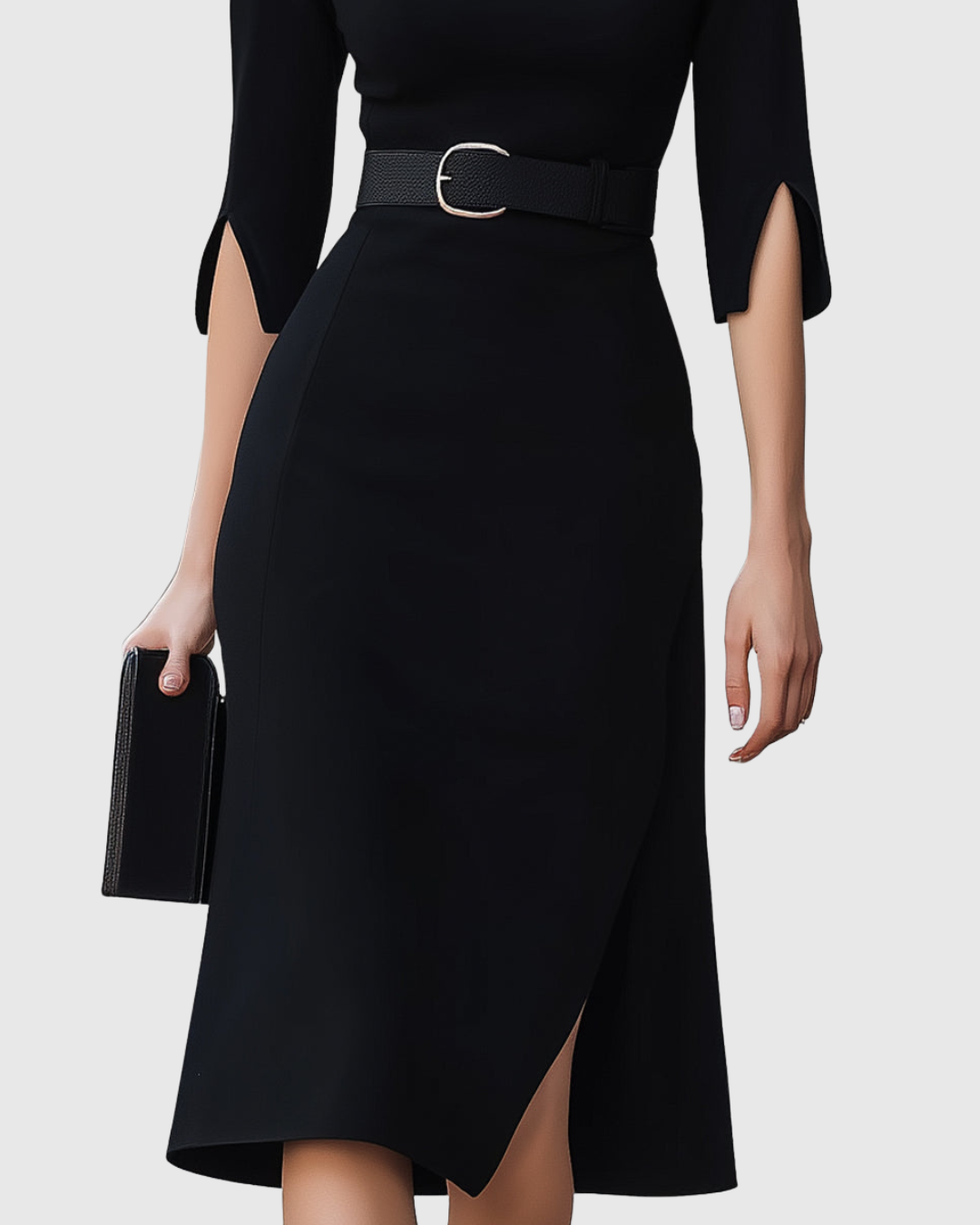 Sachiko - Minimalistisches Midi-Kleid