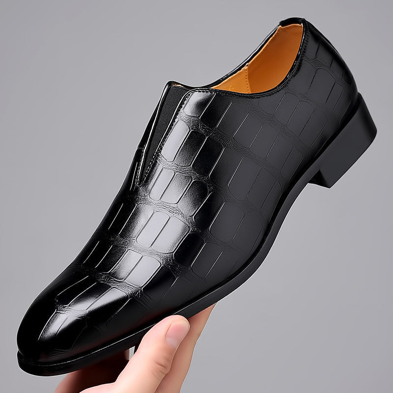 Russell - Formelle Herren-Leder-Slipper mit Steinmuster
