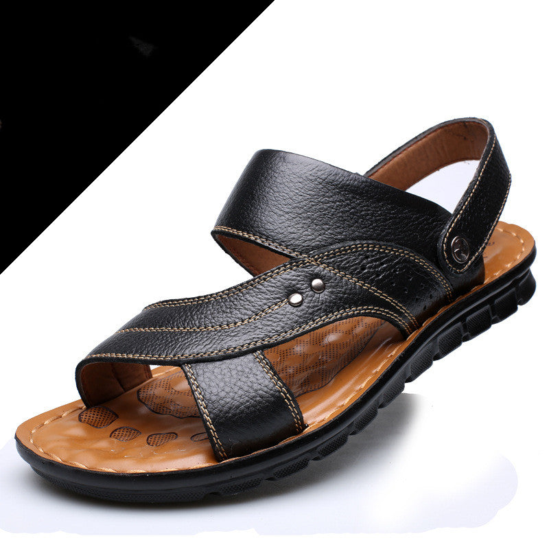 Robbie - Modische Ledersandalen mit Riemen für Herren