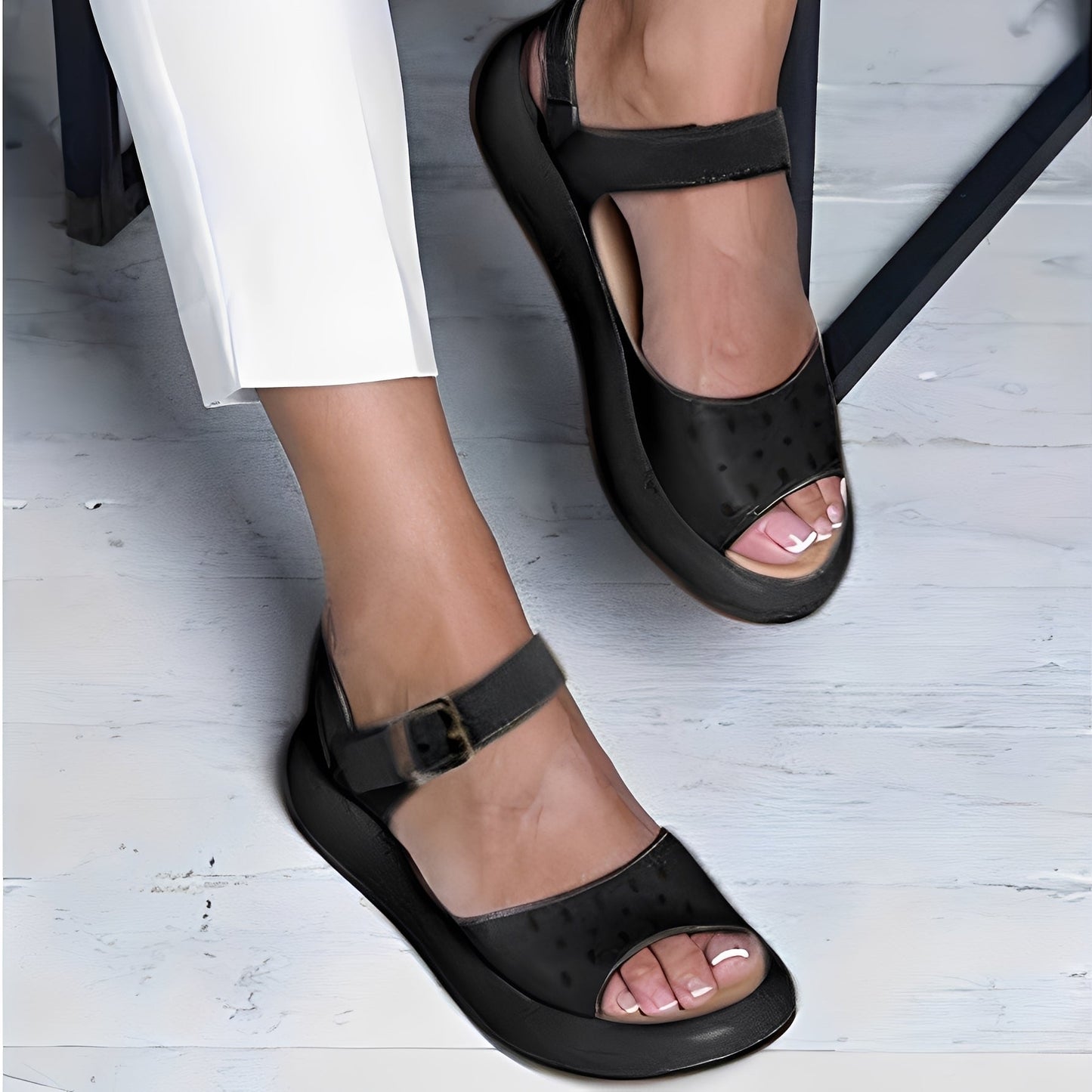 Leonie - Komfortable flache Damensandalen