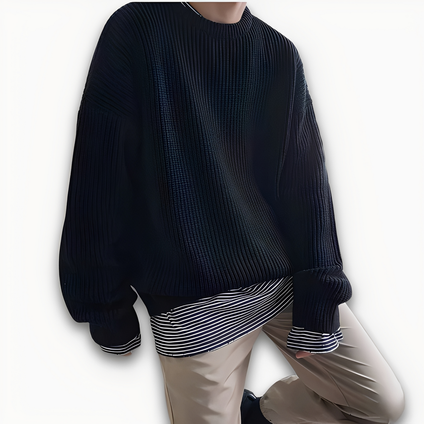 Abdias - Herren Oversize-Strickpullover