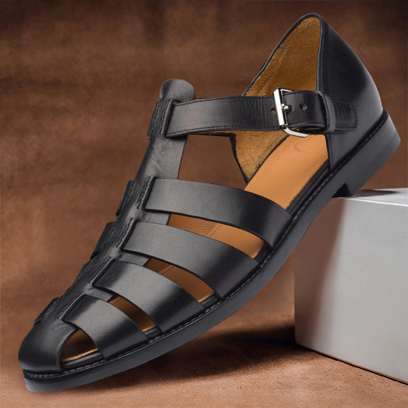 Hedley - Herren Klassische Ledersandalen