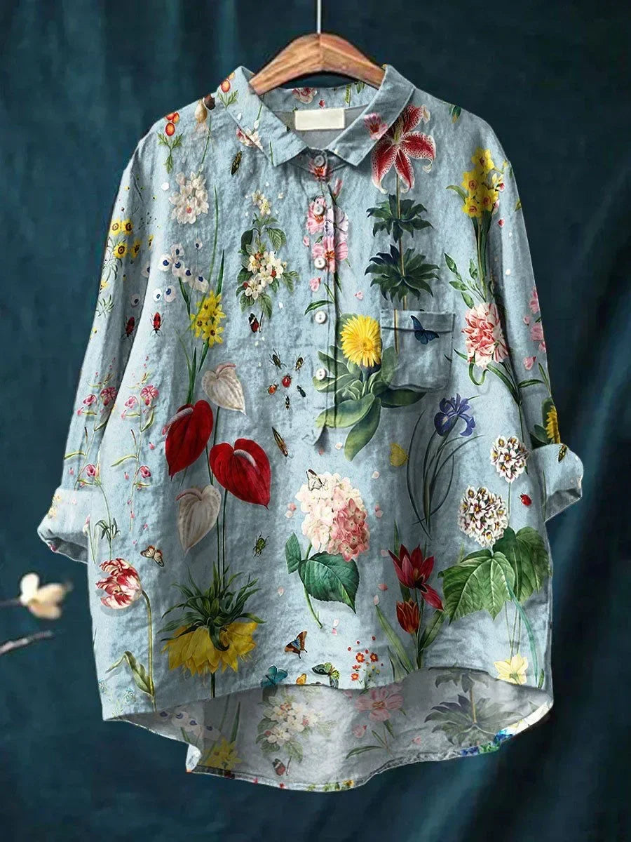 Vera - Schicke Bluse mit lockerem Schnitt und Blumendesign