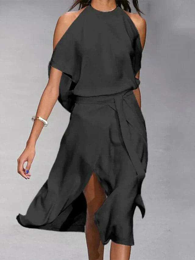 Elena - Romantisches schulterfreies Kleid