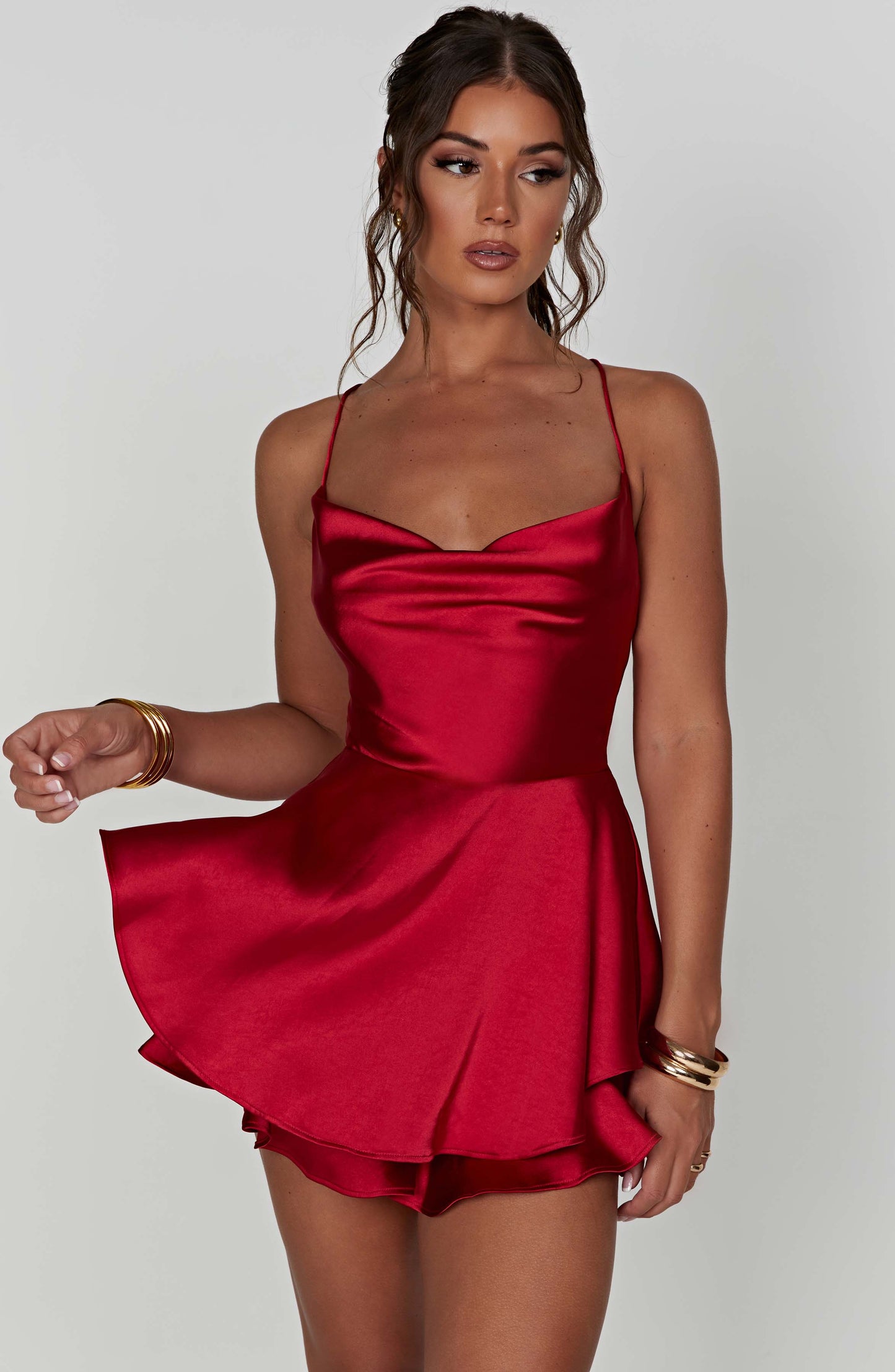 Emilia - Satin-Minikleid