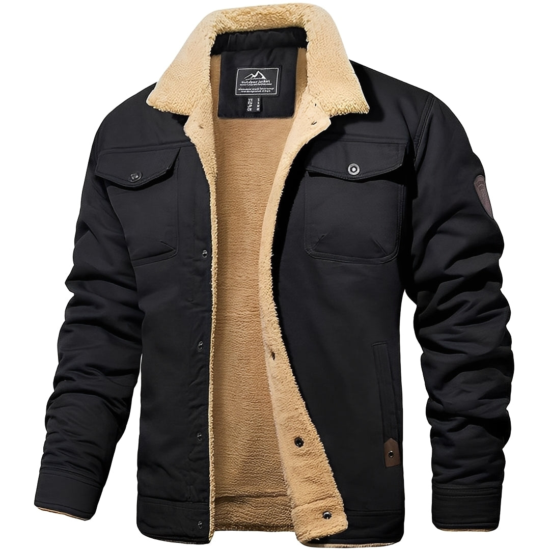 Joshua - Moderner, warmer Herrenmantel mit Sherpa-Futter