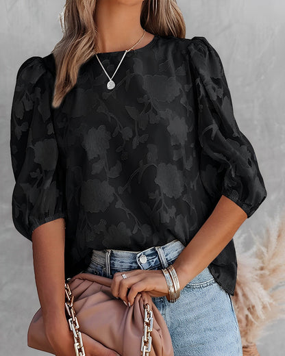 Dorrothea - Chiffonbluse mit Puffärmeln