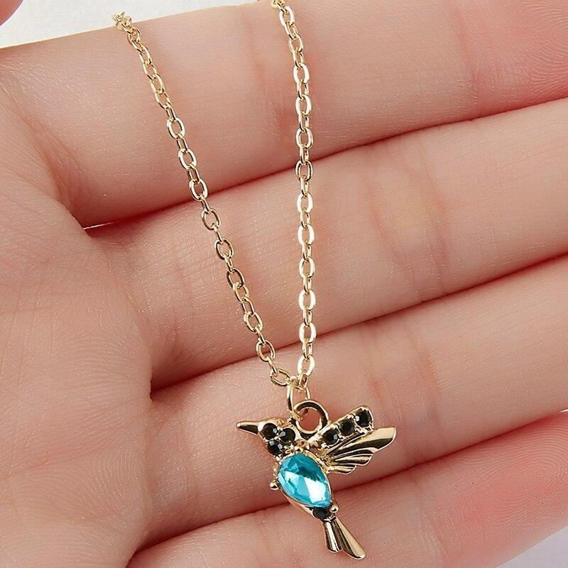 Jada – Halskette Kolibri aus Emaille und Zirkonia