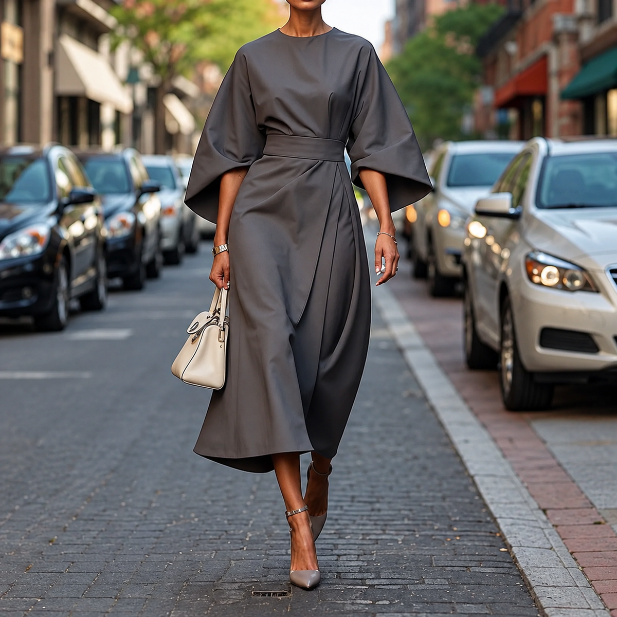 Clare - Maxi Kleid mit anpassbarem Kordelzug
