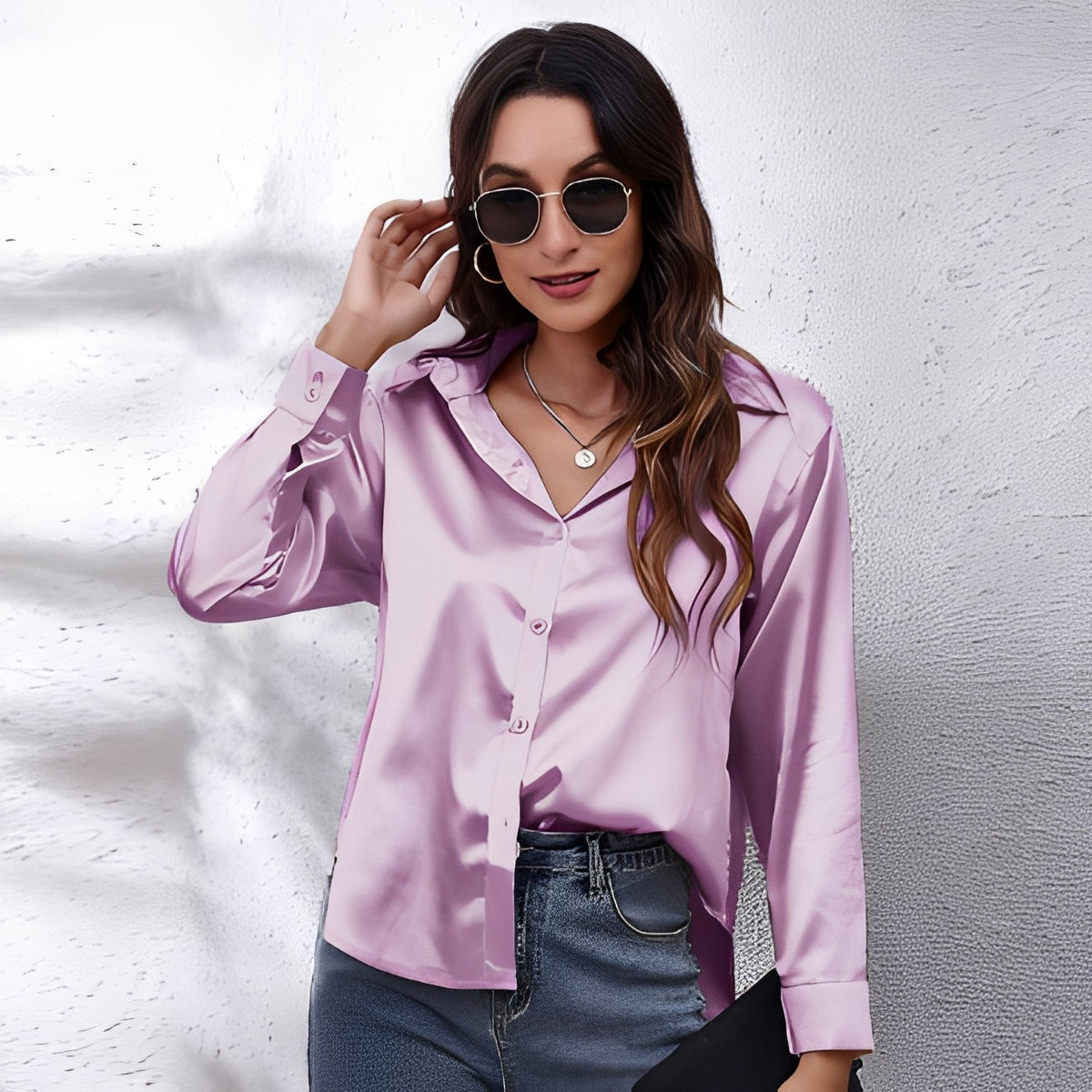 Haylee - Leichte und schimmernde Bluse
