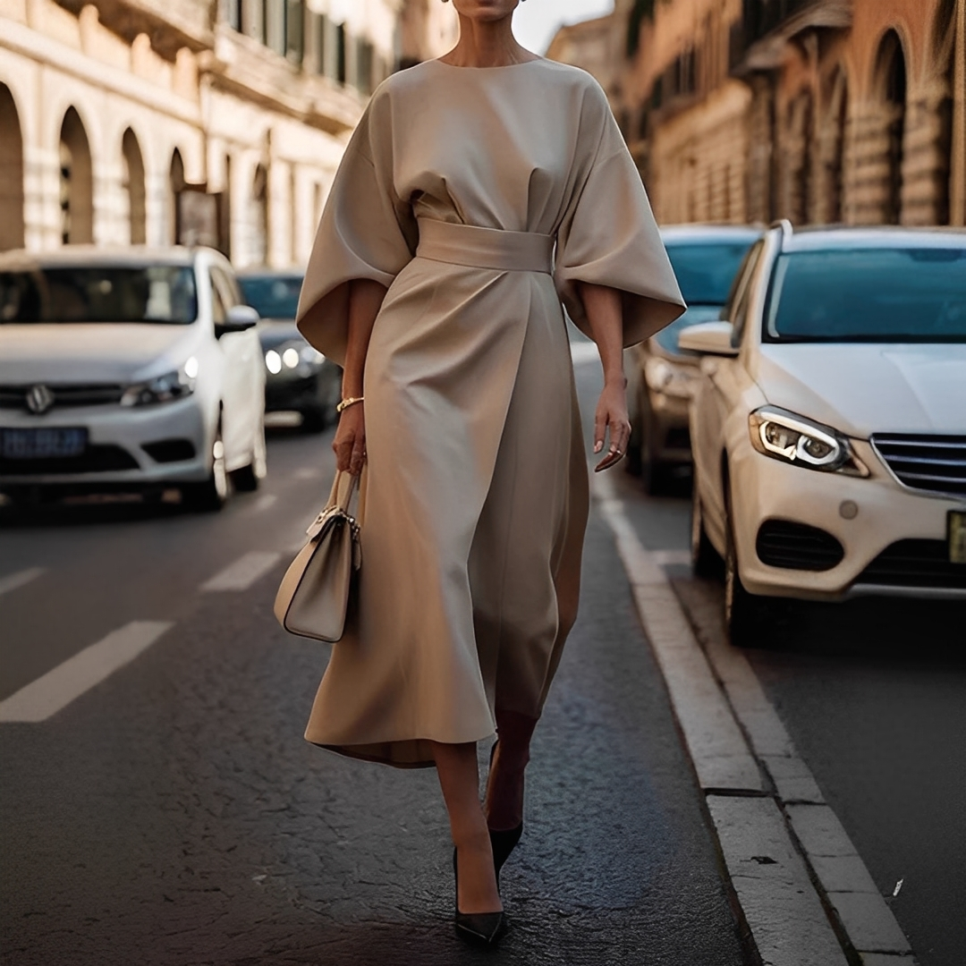 Lauriane - Schickes Damenkleid mit Laternenärmeln