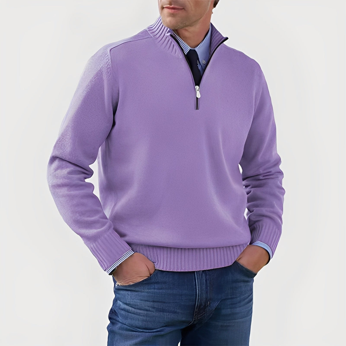 Nolan - Gemütlicher Pullover mit halbem Reißverschluss