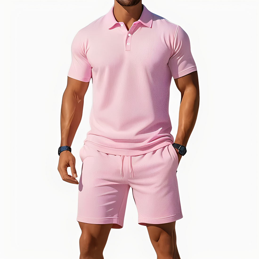 Aldrin - Trendiges Polo- und Shorts-Set für Männer