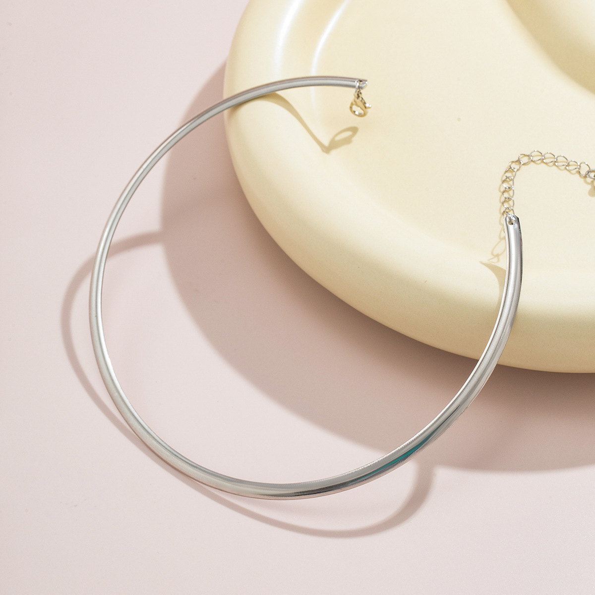 Halskette Schlüsselbein Ring - Delikater Choker mit Ring
