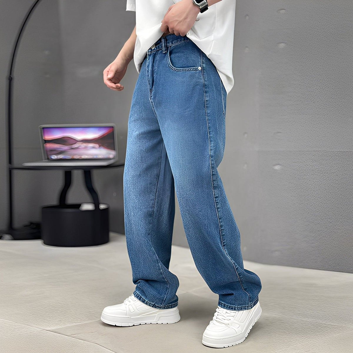 Wendell - Trendige Hose mit weitem Bein