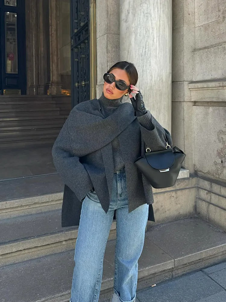 Levke - Damen Viral Cape-Mantel
