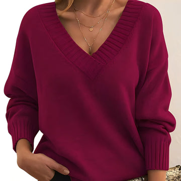 Elexa - Bequemer V-Ausschnitt-Pullover