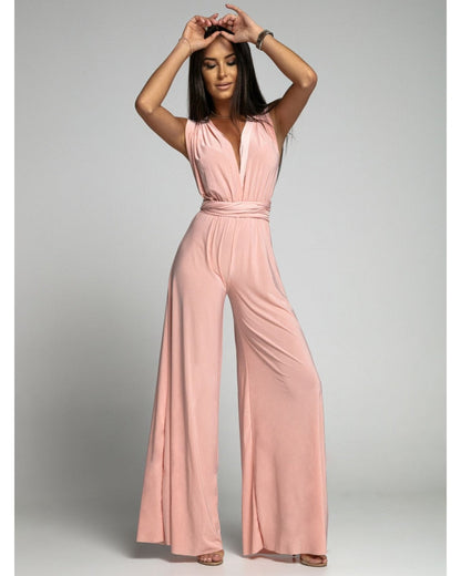 FlairFashion - Ärmelloser Jumpsuit mit schmeichelhaftem V-Ausschnitt