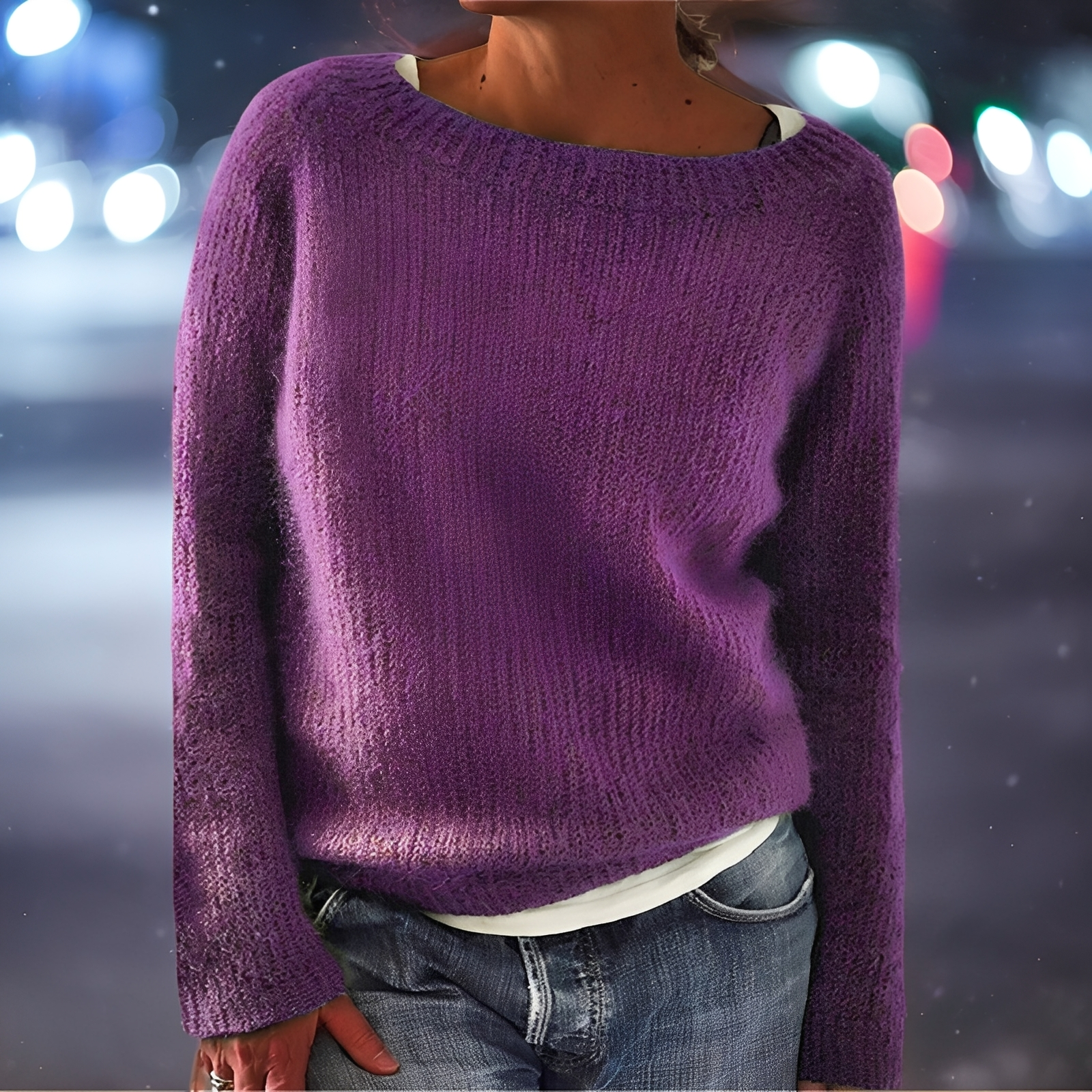 Abeeha - Damenpullover mit angenehmer Passform