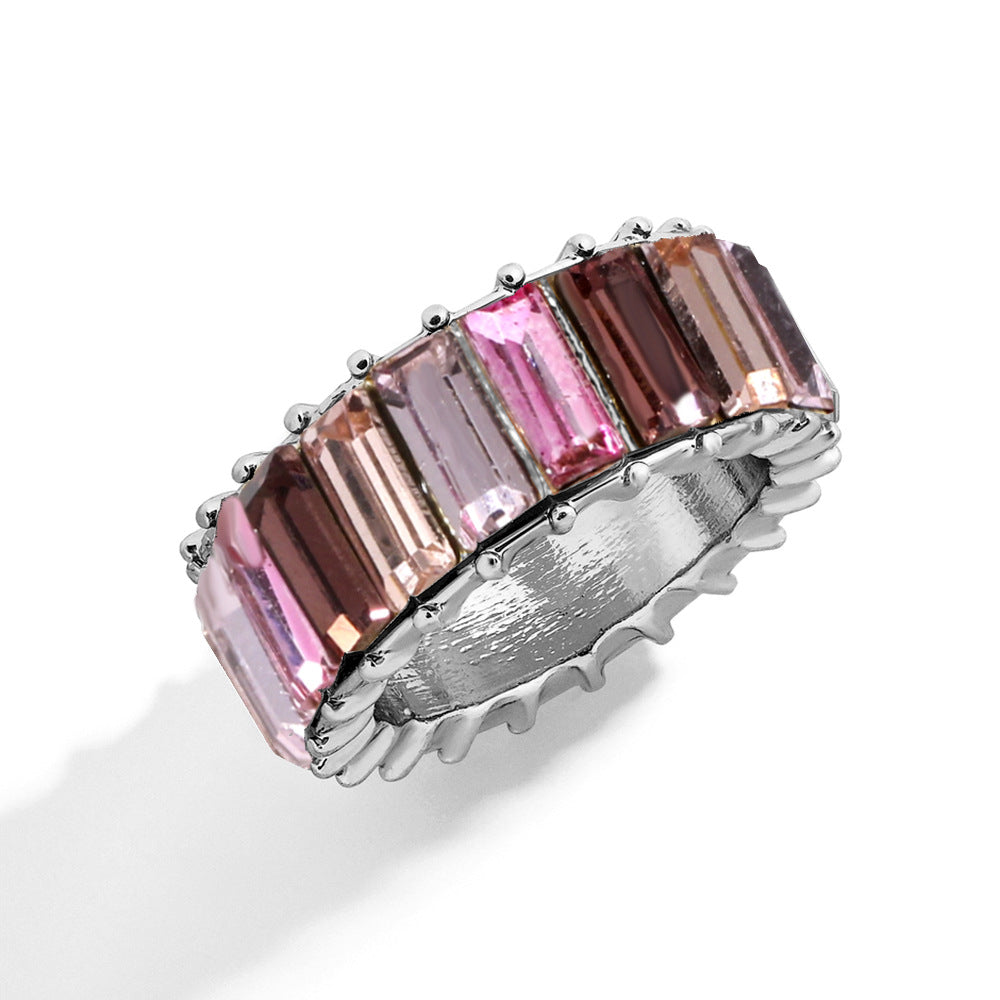 Naya – Moderner geometrischer Ring aus farbigem Metall
