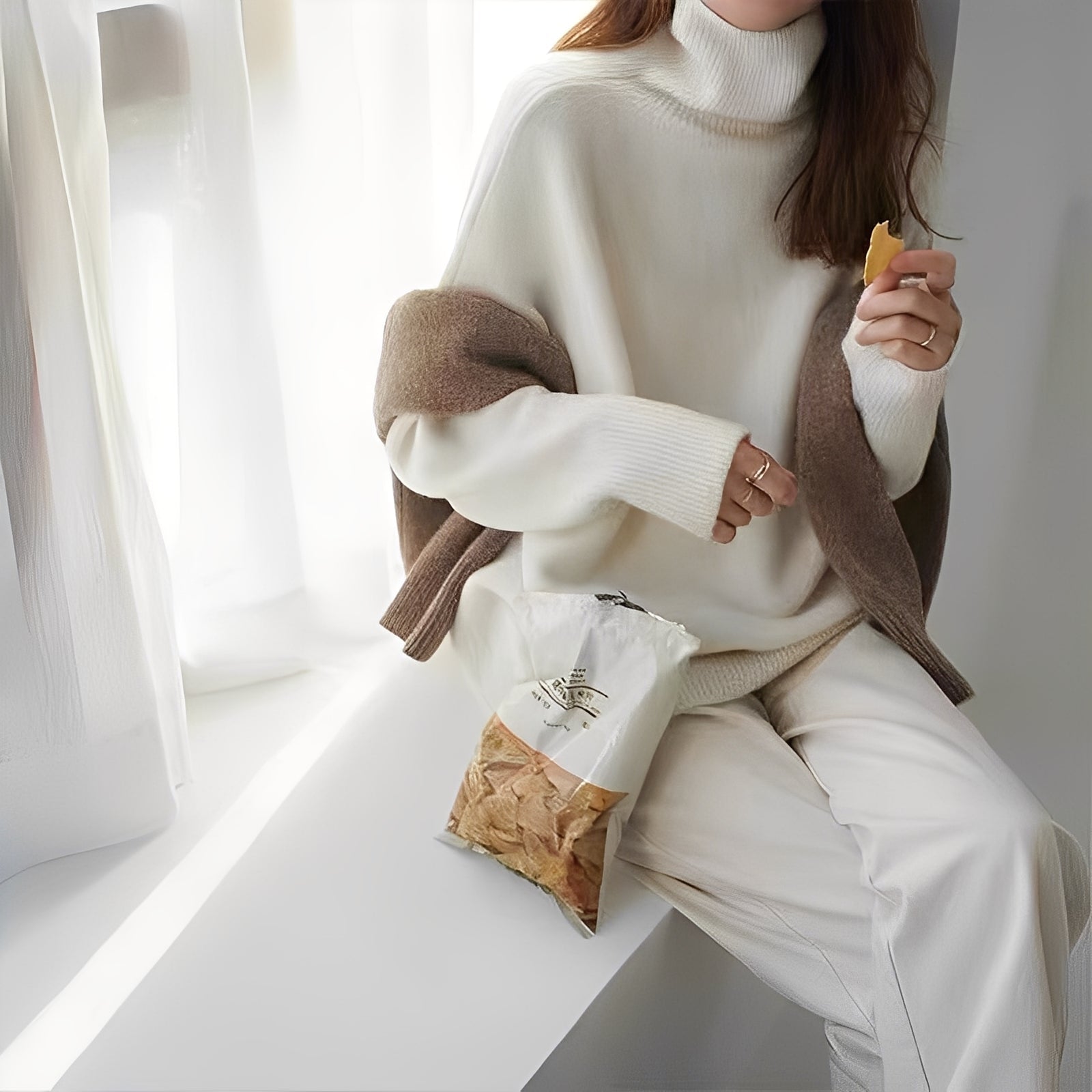 Clementine - Damenpullover mit bequemen Rollkragen