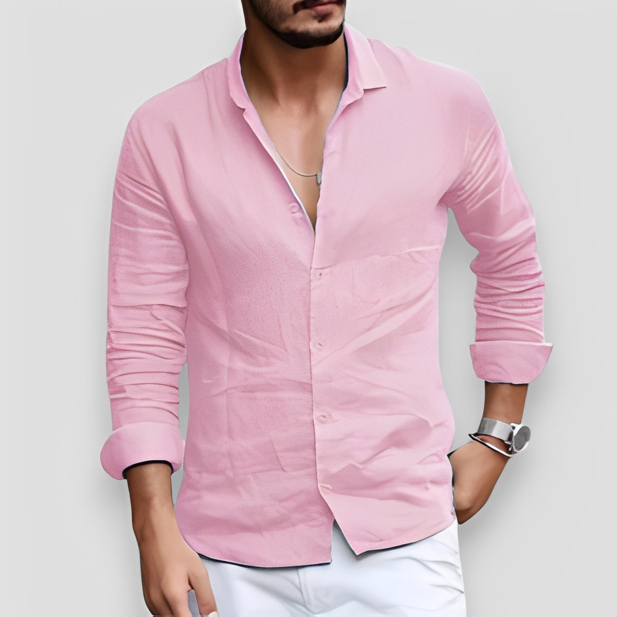 Félicien - Bequemes Langarm-Poloshirt