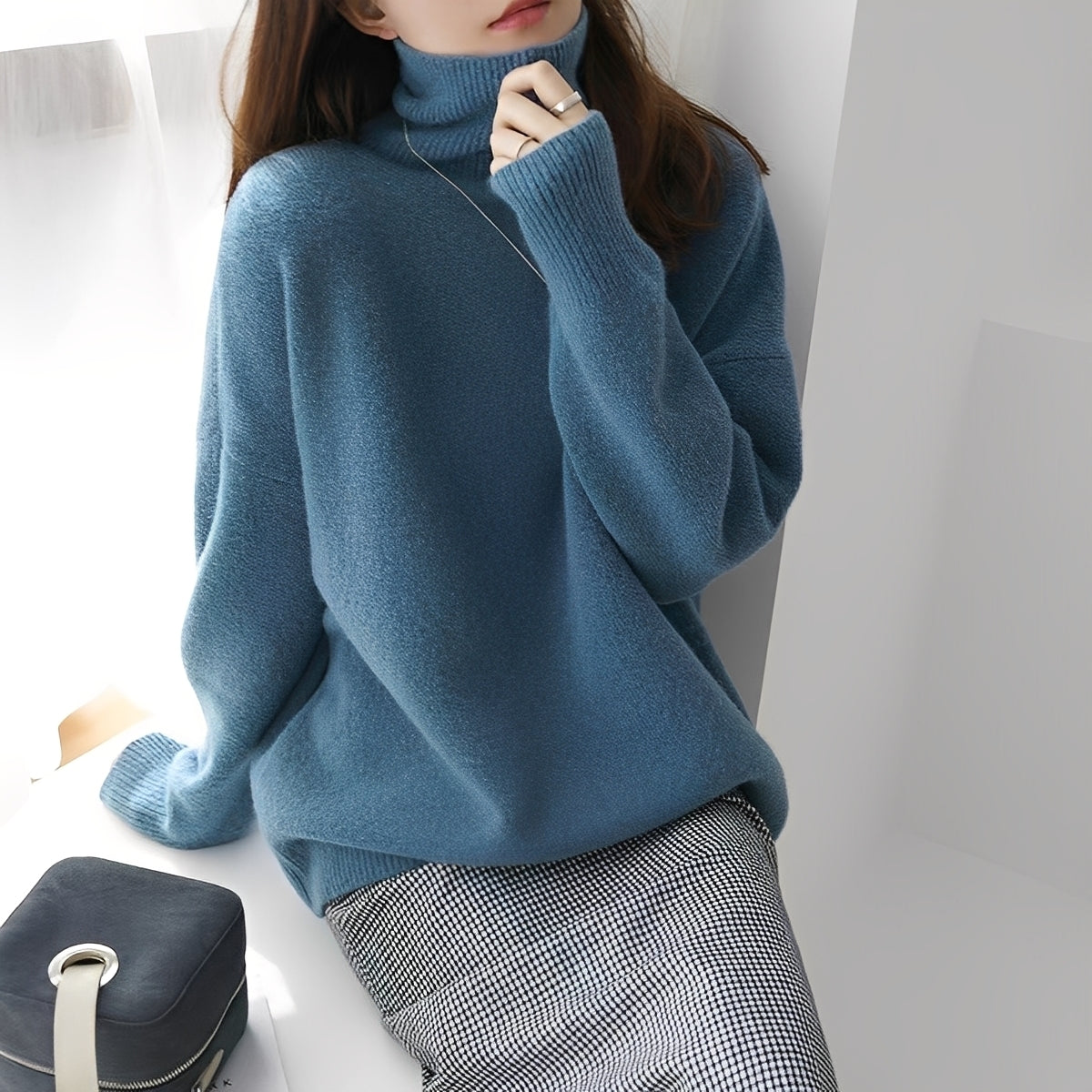 Clementine - Damenpullover mit bequemen Rollkragen