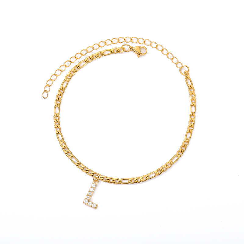 Knöchel mit Initiale - Armband am Knöchel mit Ihrer Initiale