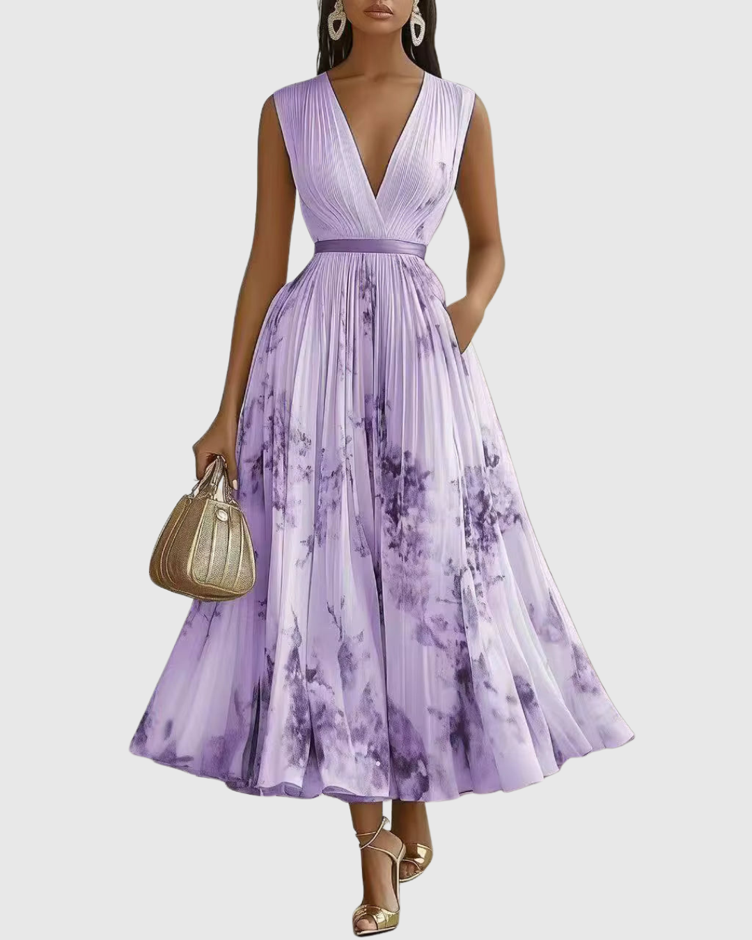 Adeline – Fließendes Maxikleid mit eleganten Falten