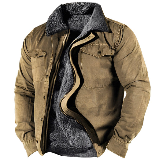 Hubert - Herrenjacke mit klassischem Stil und Sherpa-Futter