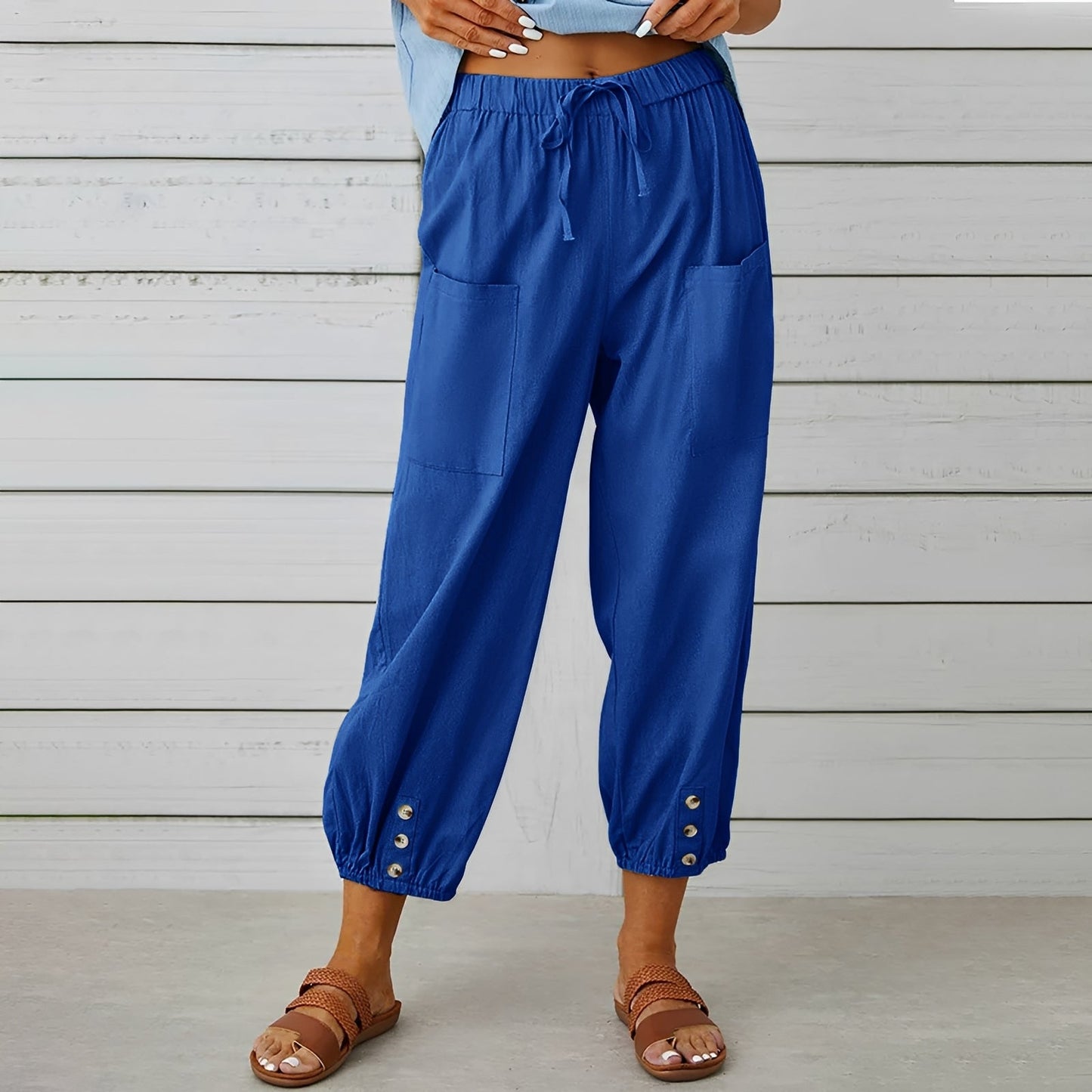 Christa - Weite, lässige und verkürzte Hose für Frauen