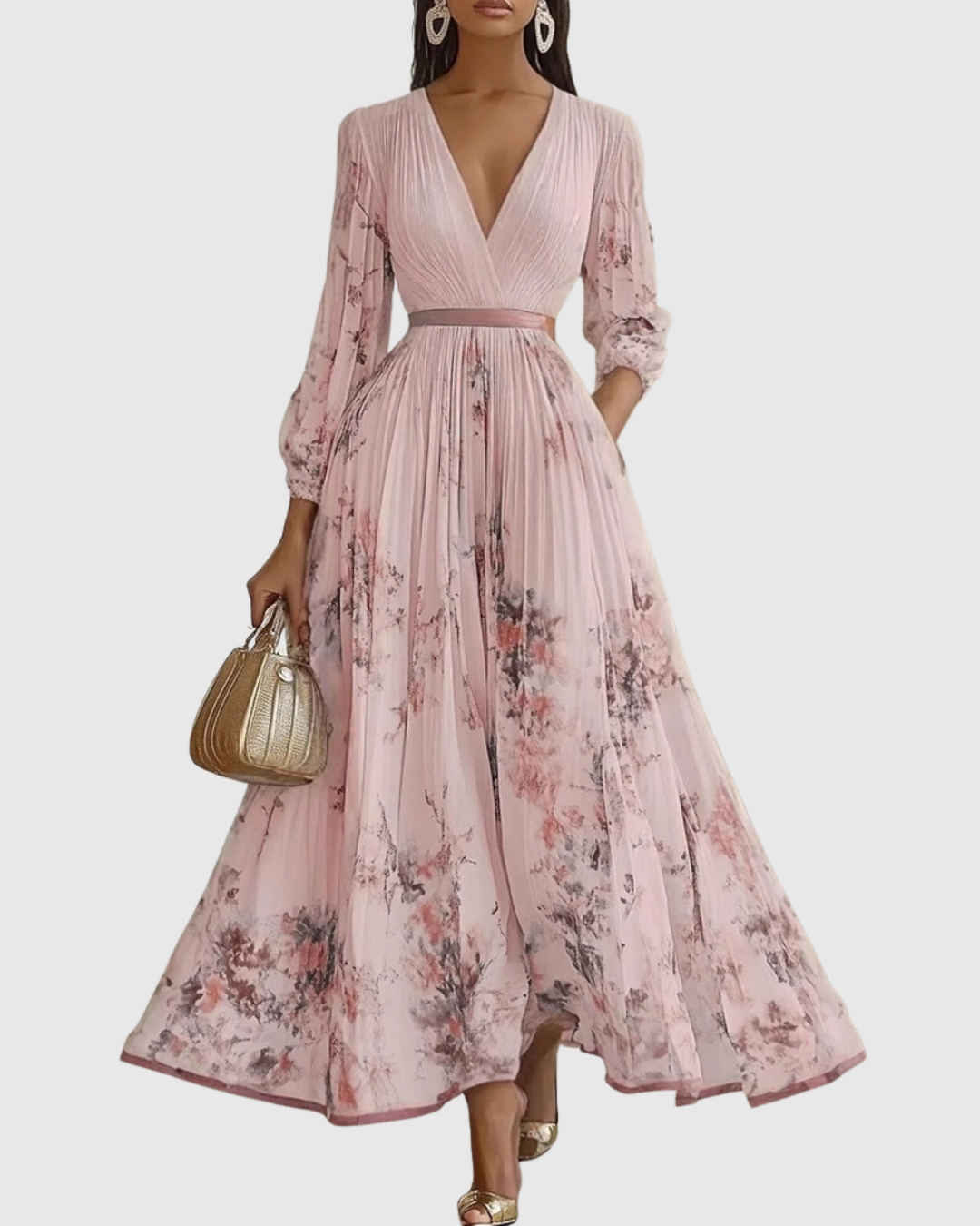 Adeline – Fließendes Maxikleid mit eleganten Falten