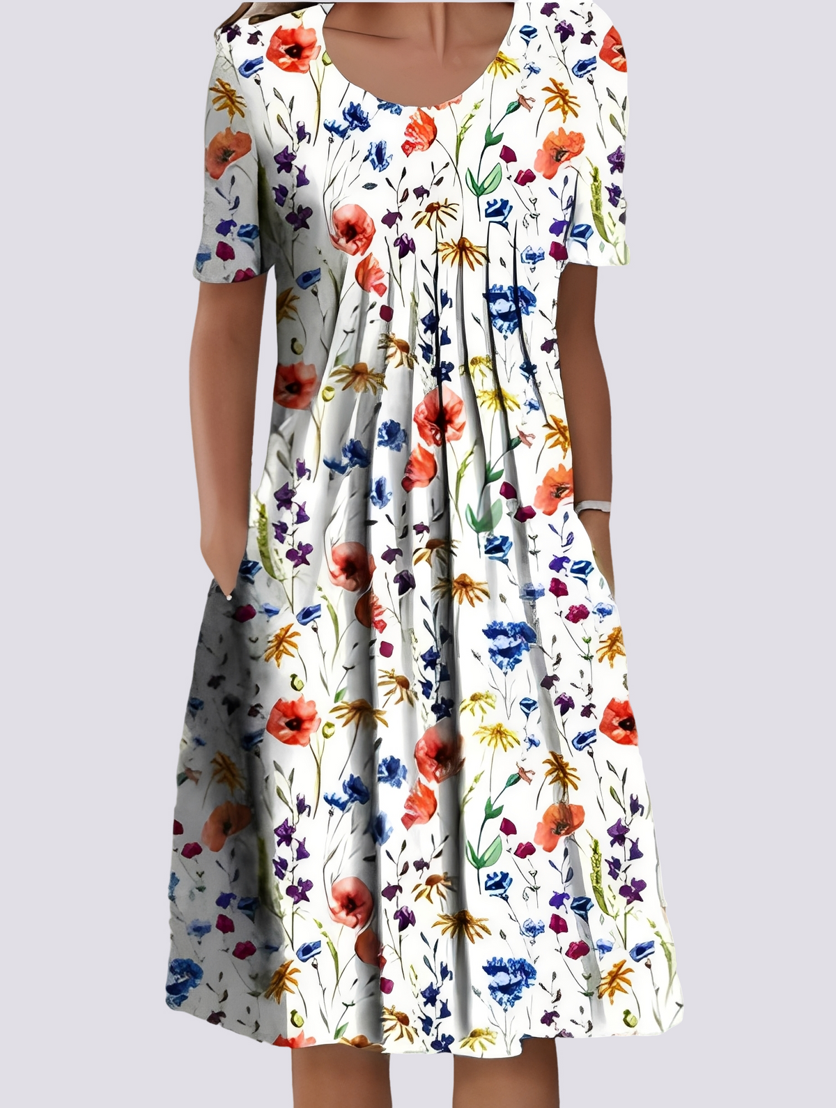 Aminah - Lässiges Damenkleid mit Blumenmuster