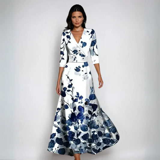 Emeline - Luxuriöses Wickelkleid mit Blumenmuster