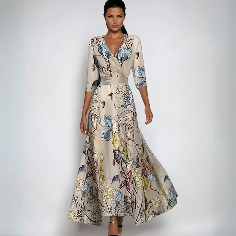 Lindsey – Stilvolles Wickelkleid mit Blumenmuster