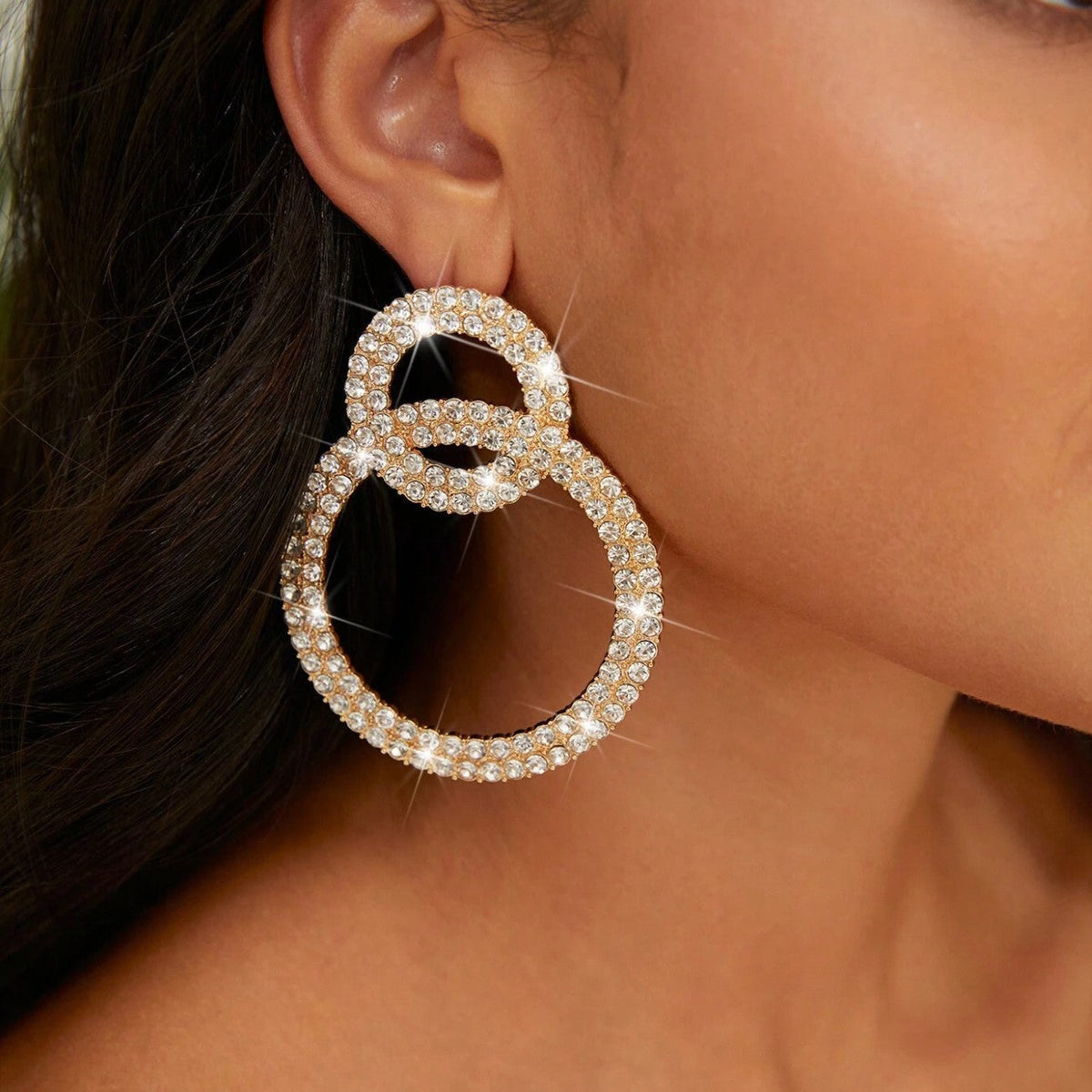 Ohrringe mit Strass - Ohrringe mit eingefassten Strass