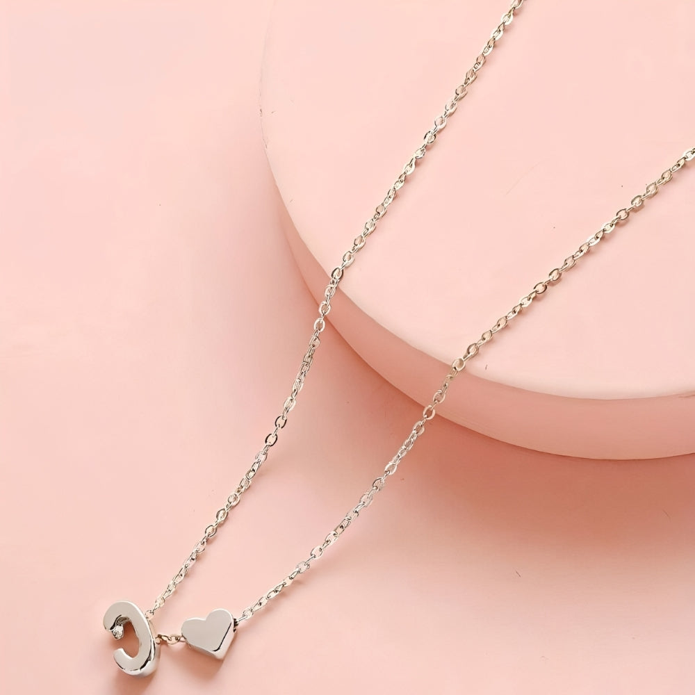 Schmuckset mit Herzinitial - Schmuckset Initial Love