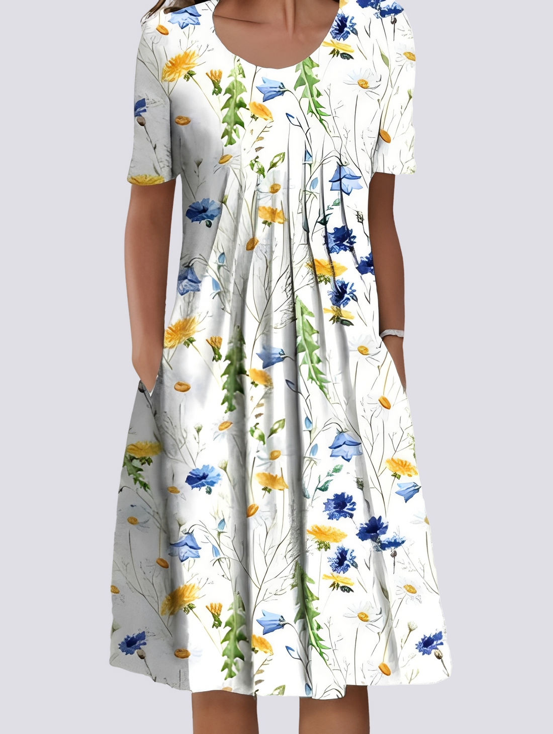 Aminah - Lässiges Damenkleid mit Blumenmuster