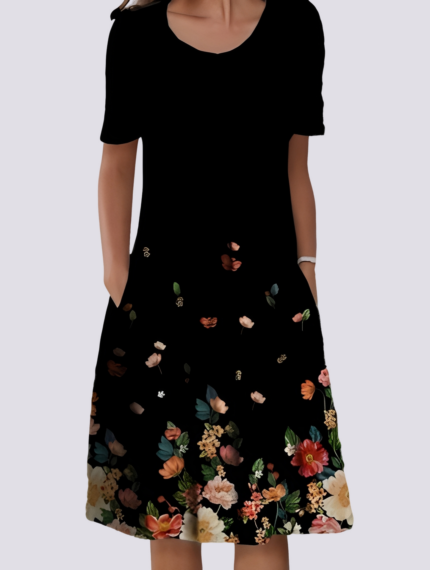 Aminah - Lässiges Damenkleid mit Blumenmuster