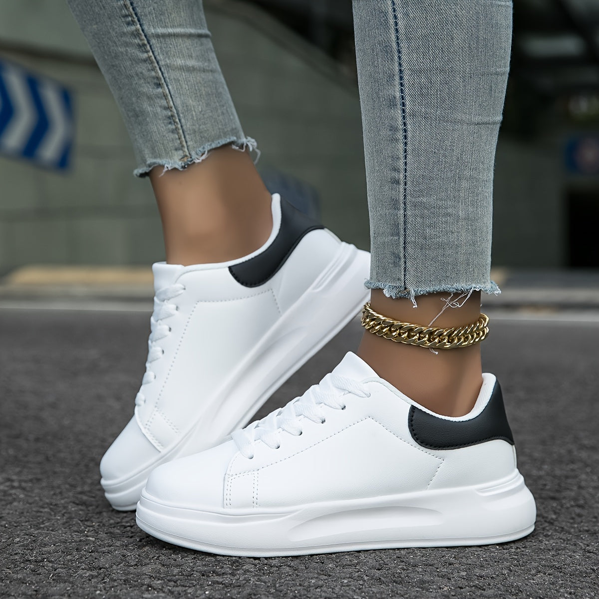 Layla - Weiße Alltagsschuhe für Damen
