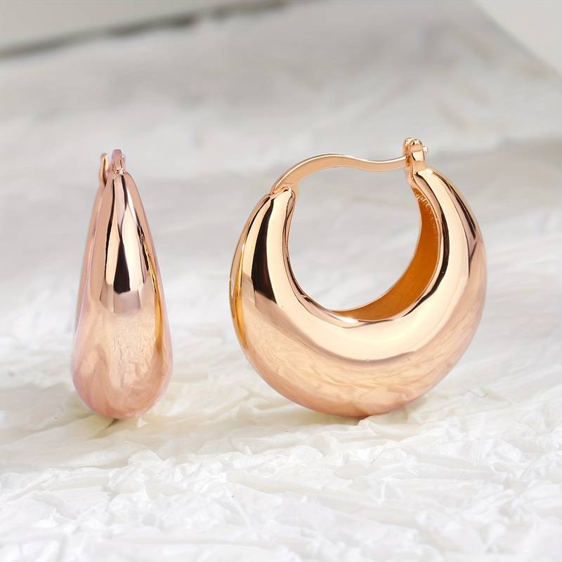 Dicke Ohrringe aus 18 Karat Gold - Offene dicke Ohrringe