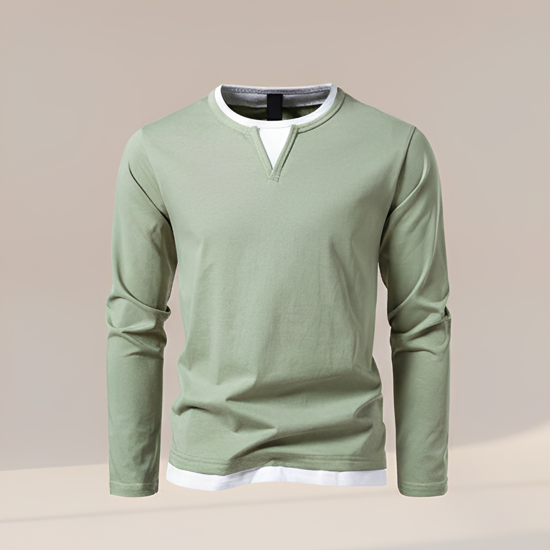 Daryl - Stilvolles V-Ausschnitt Langarmshirt