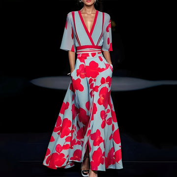 Debora - Damenmaxikleid mit Blumendesign
