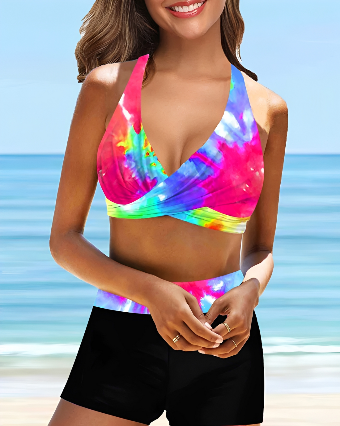 Maja - Bikini-Set mit Neckholder-Kreuz