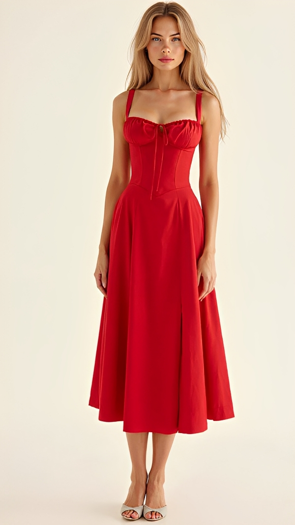 Kiana - Schickes und Elegantes Midikleid mit Schlitz