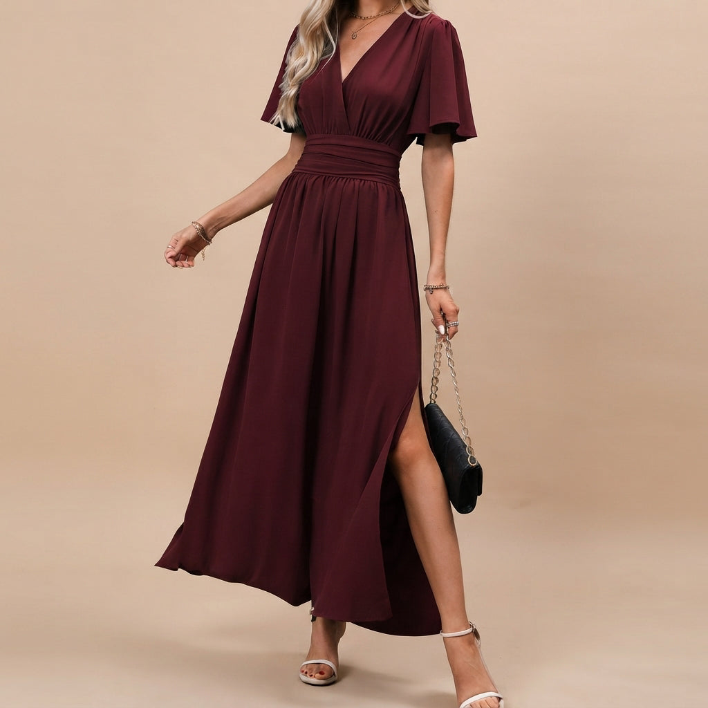 Leyli - Schickes Midi-Kleid mit Schlitz