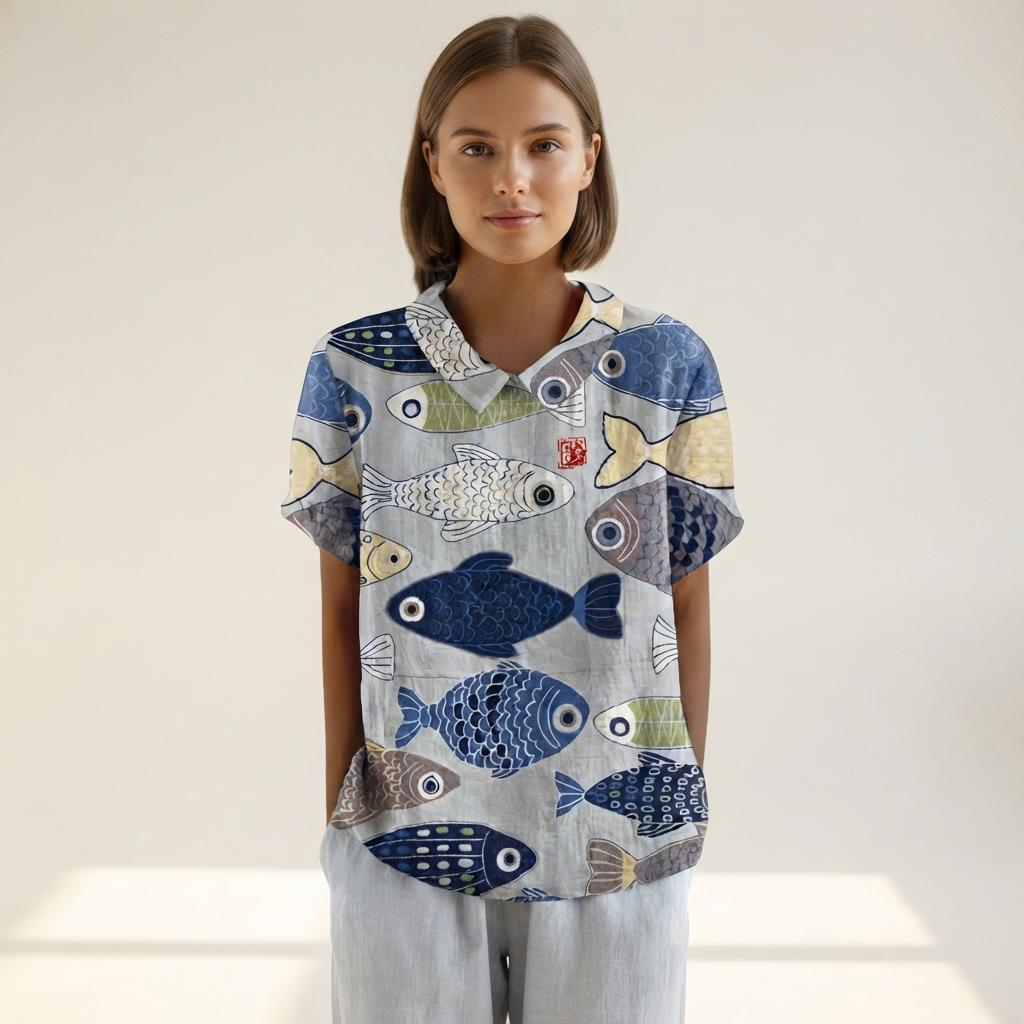 Salmah - Elegante und Fließende Bluse